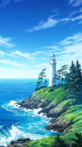手机壁纸｜掉进绿蓝夏天里🍃🌊-沐光橙香