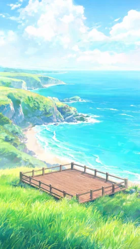 手机壁纸｜掉进绿蓝夏天里🍃🌊-沐光橙香