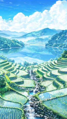 手机壁纸｜掉进绿蓝夏天里🍃🌊-沐光橙香