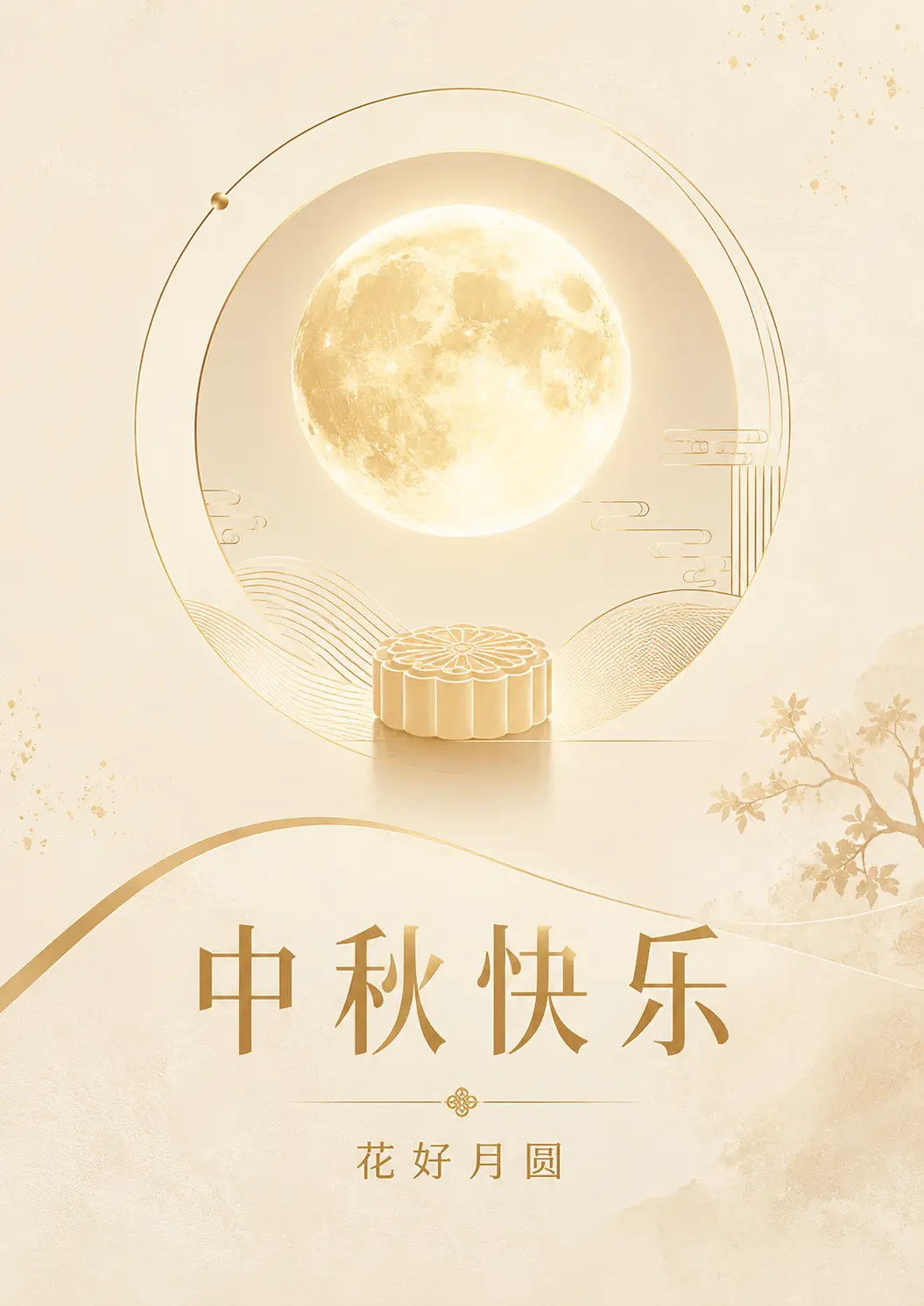 把月亮揉进画里🌕极度舒适的中秋美学海报