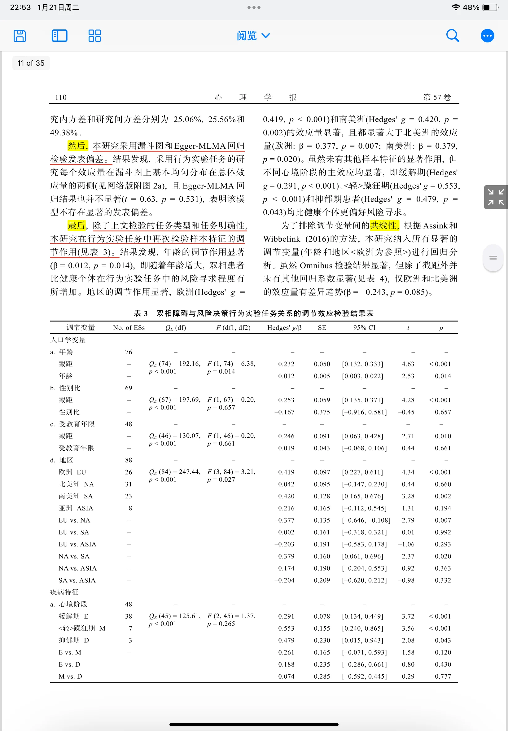 双相障碍患者与风险决策偏好的关系:来自三水平元分析的证据