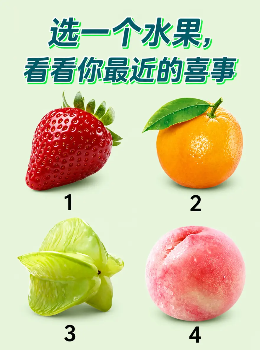 凭感觉选一款水果！看看你最近的喜事！👆