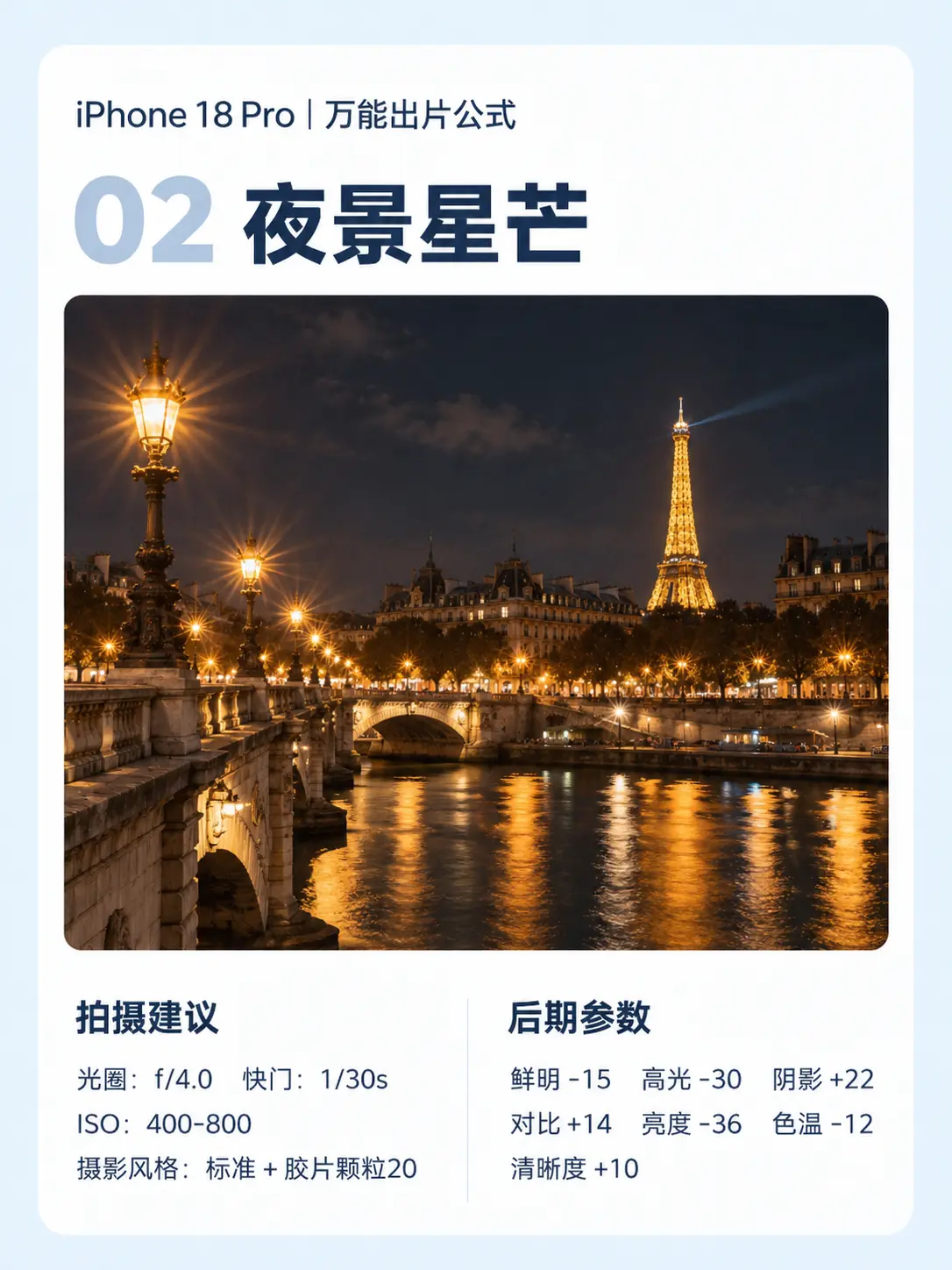 iPhone18pro拍照参数设置，直接照着调