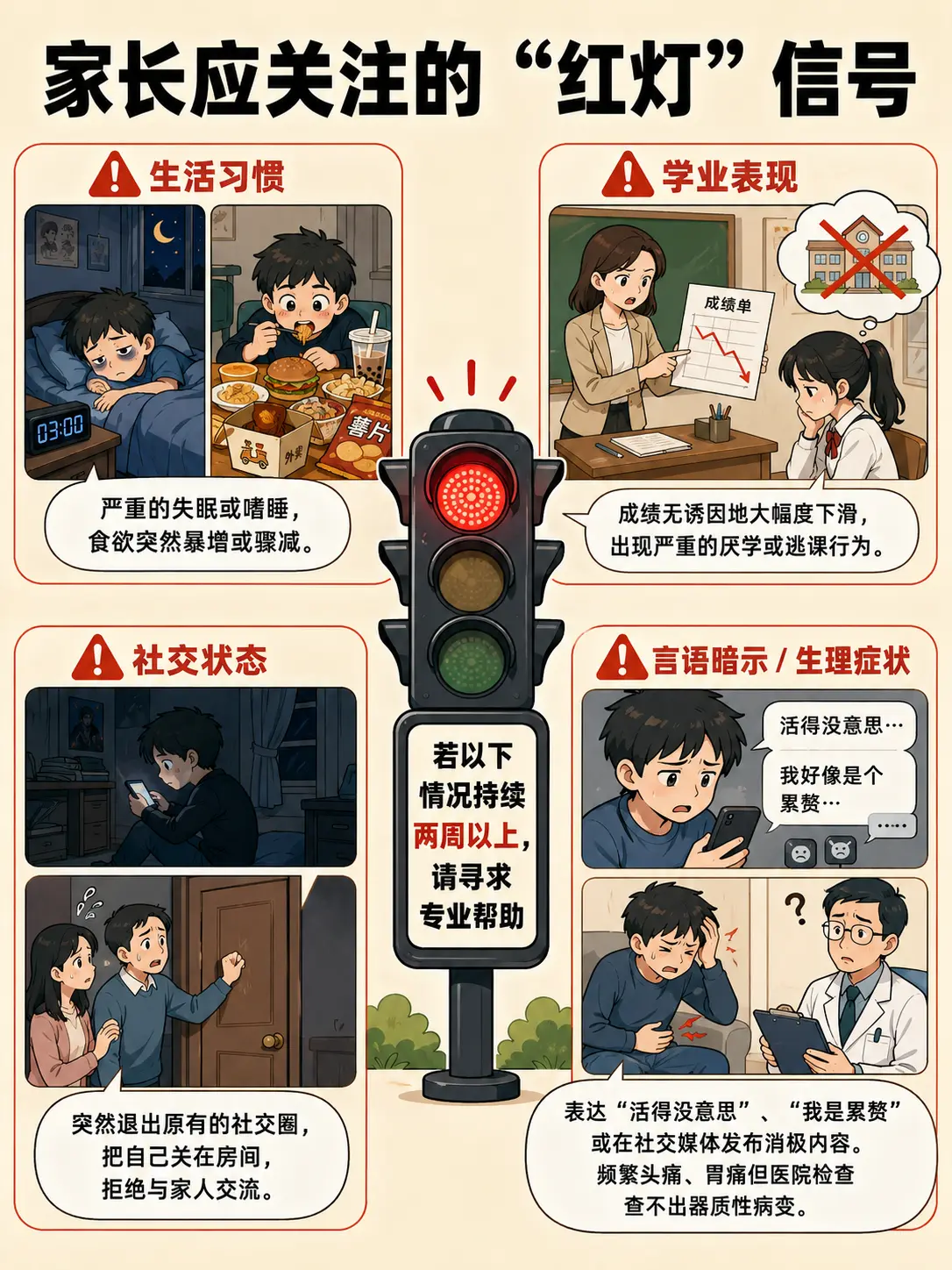 青少年心理问题：这些信号别再忽视