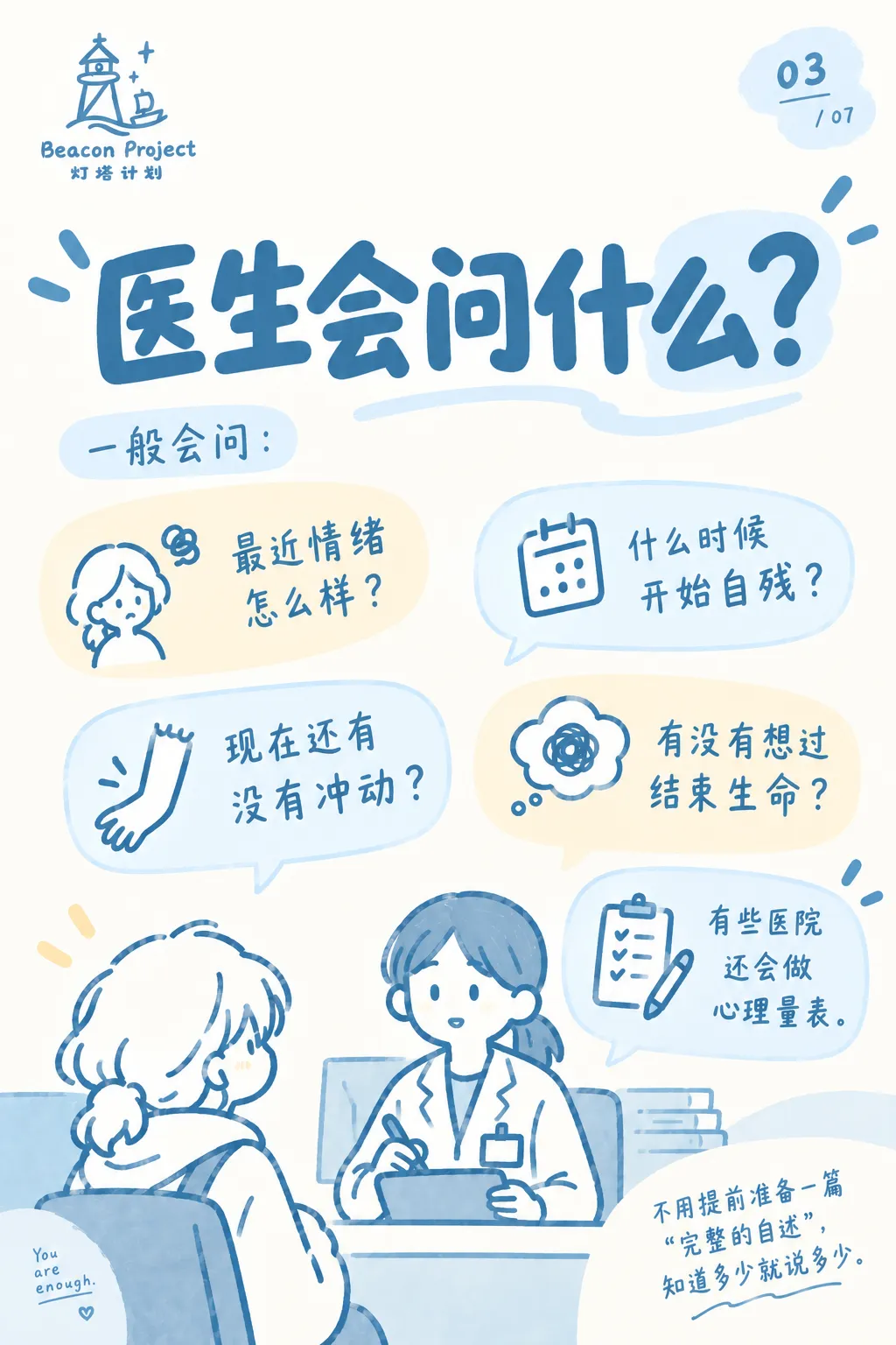 因为自残去医院，会发生什么？