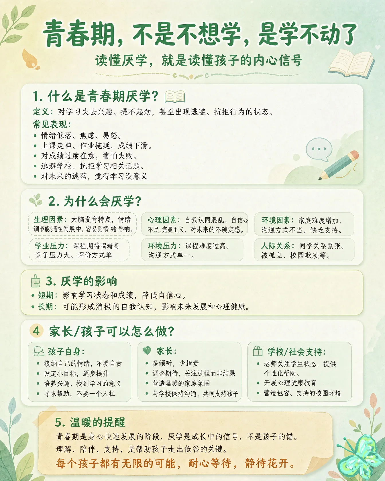 青春期厌学,不是孩子“变坏”了,而是成长卡在了关键路口。