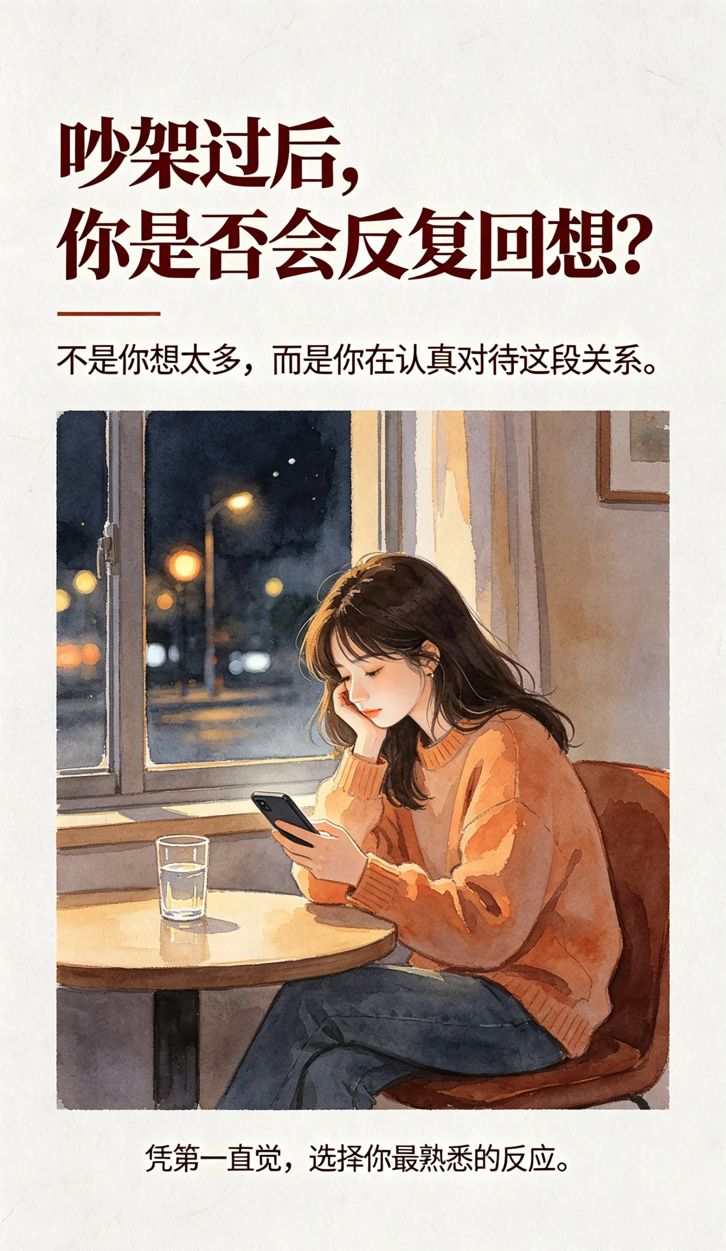 吵架过后，你是否会反复回想？-沐光橙香