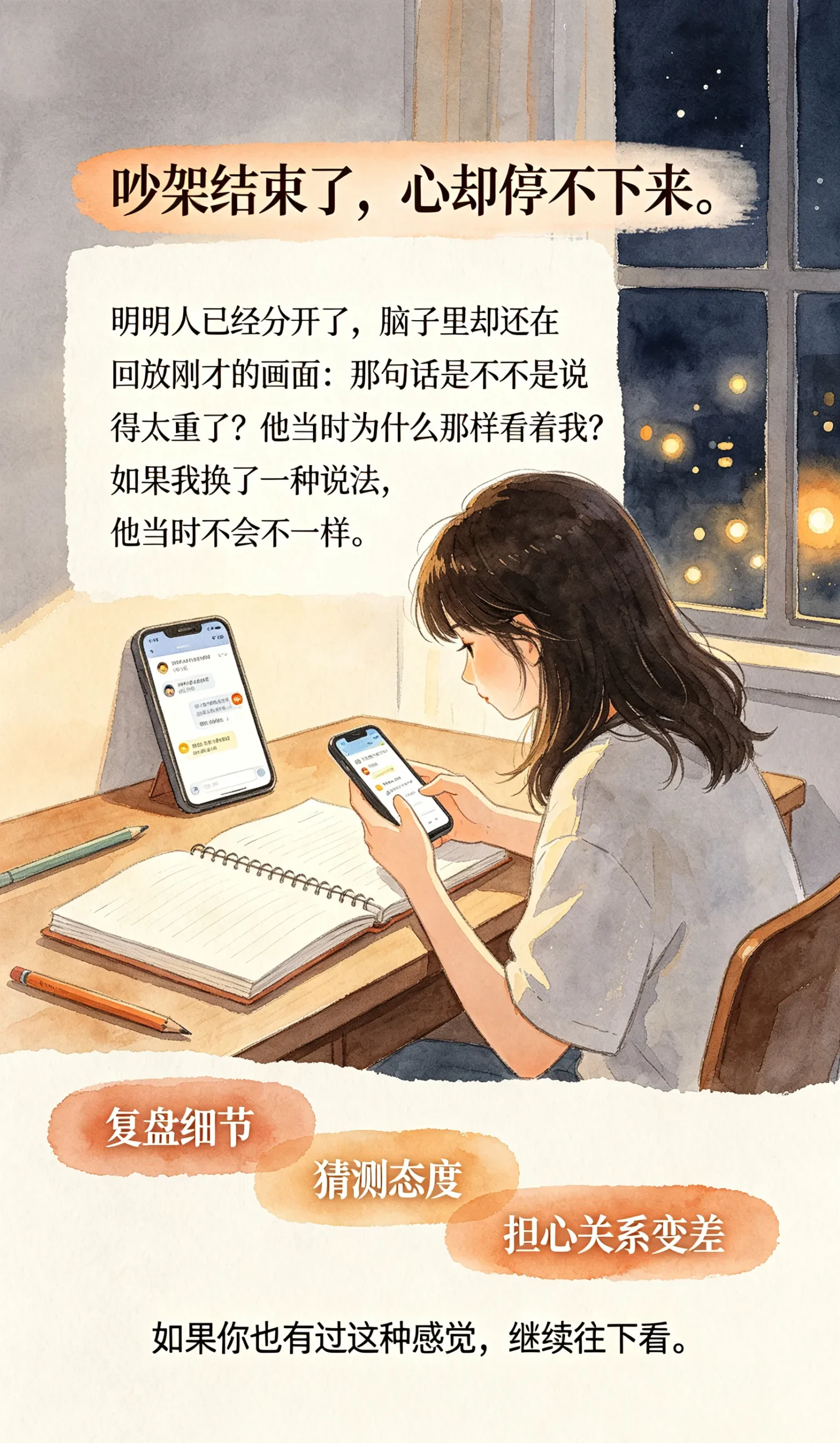 吵架过后，你是否会反复回想？-沐光橙香