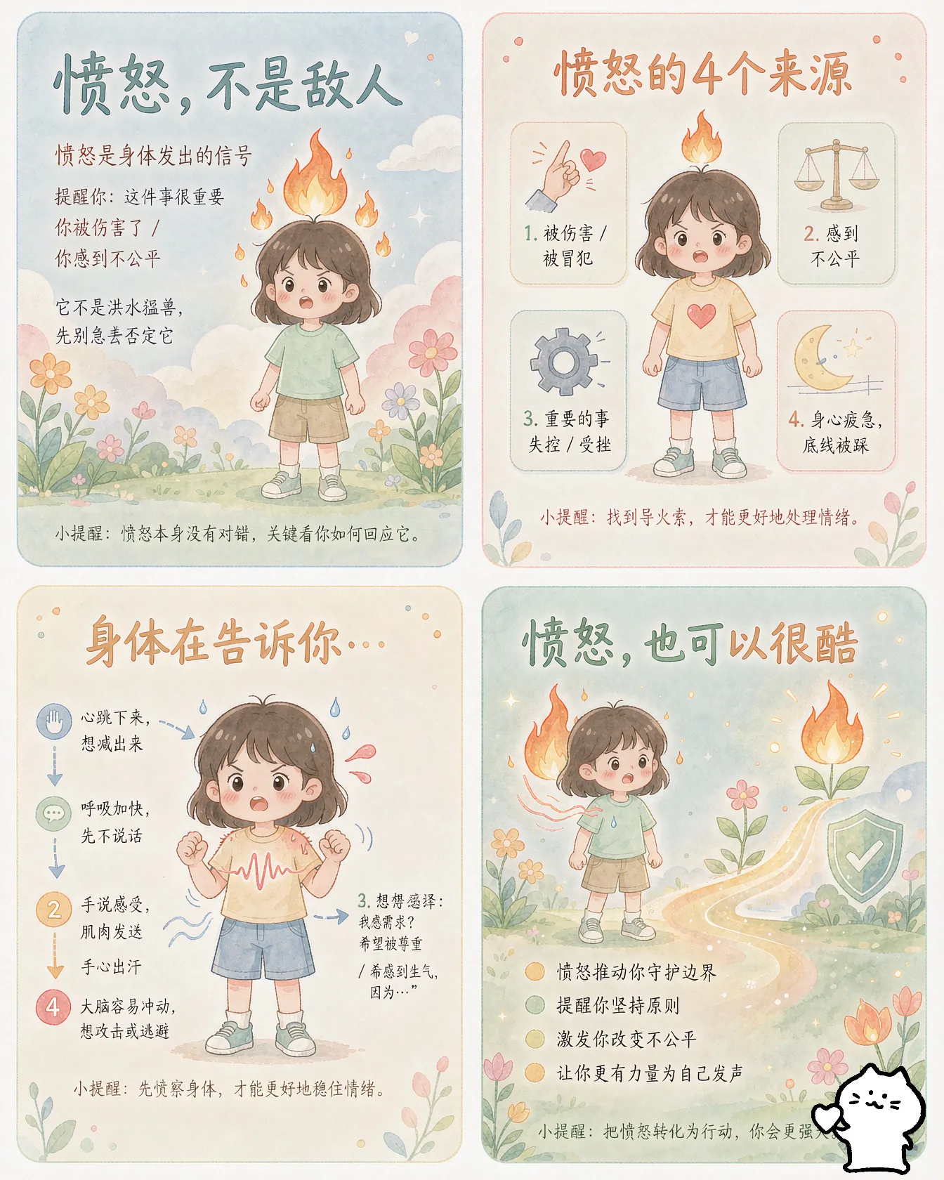 愤怒是一种强烈的情绪反应，通常由挫折、威胁或不公触发。它并非单纯的“坏情绪”，而