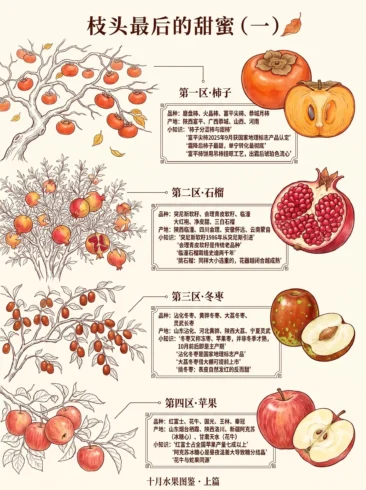 十月应季水果蔬菜图鉴-沐光橙香