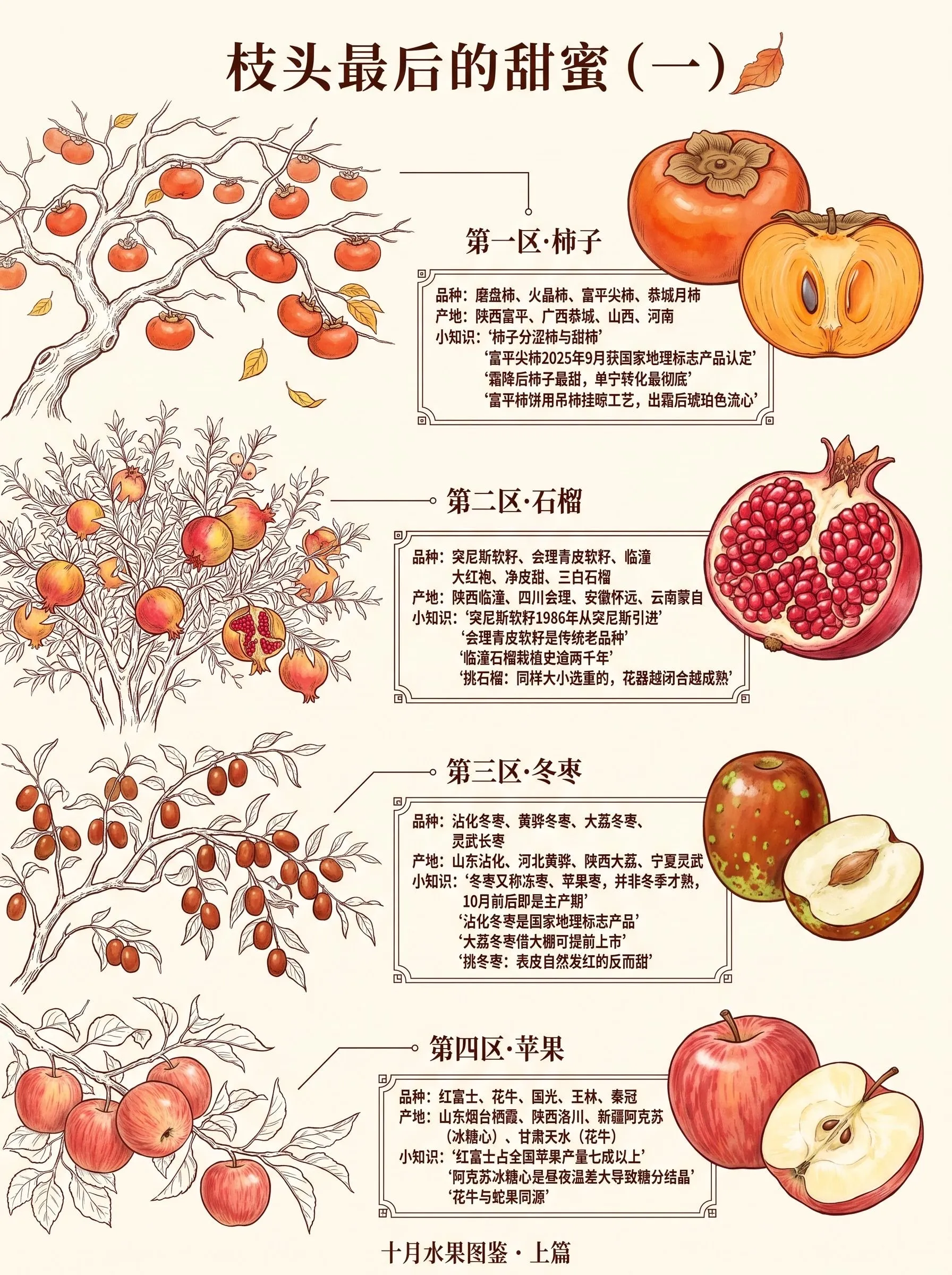 十月应季水果蔬菜图鉴