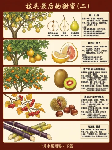 十月应季水果蔬菜图鉴-沐光橙香