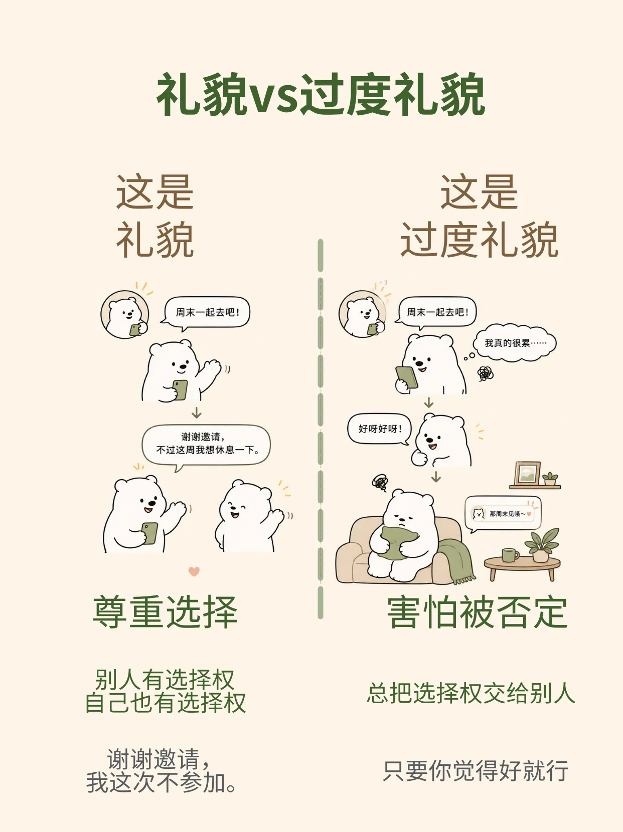 礼貌vs过度礼貌