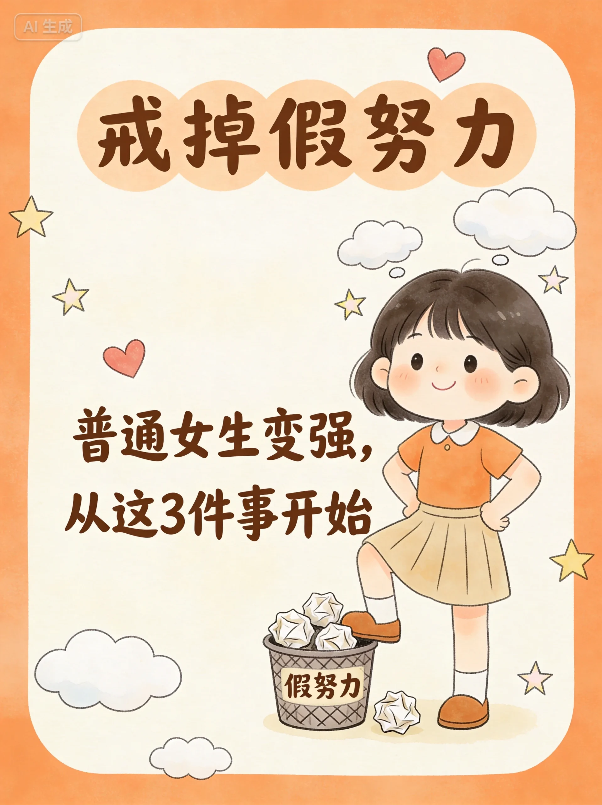 普通女生想变强，先从戒掉这3个”假努力”开始-沐光橙香