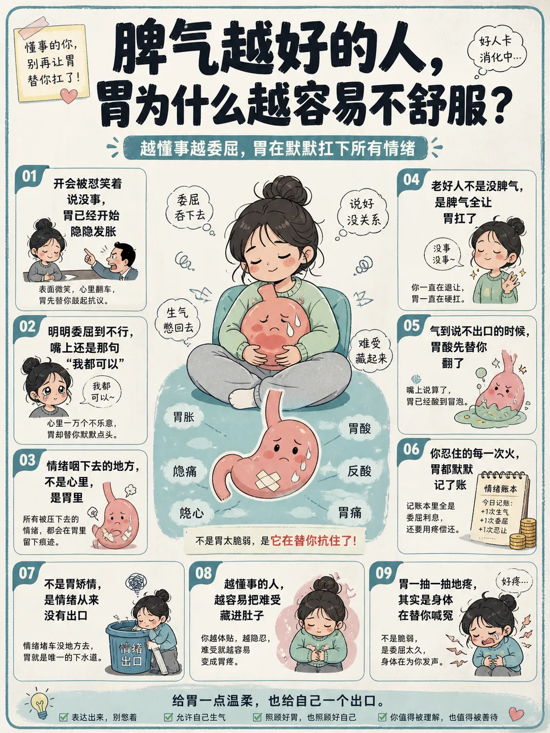 脾气越好的人,胃为什么越容易不舒服?🥺