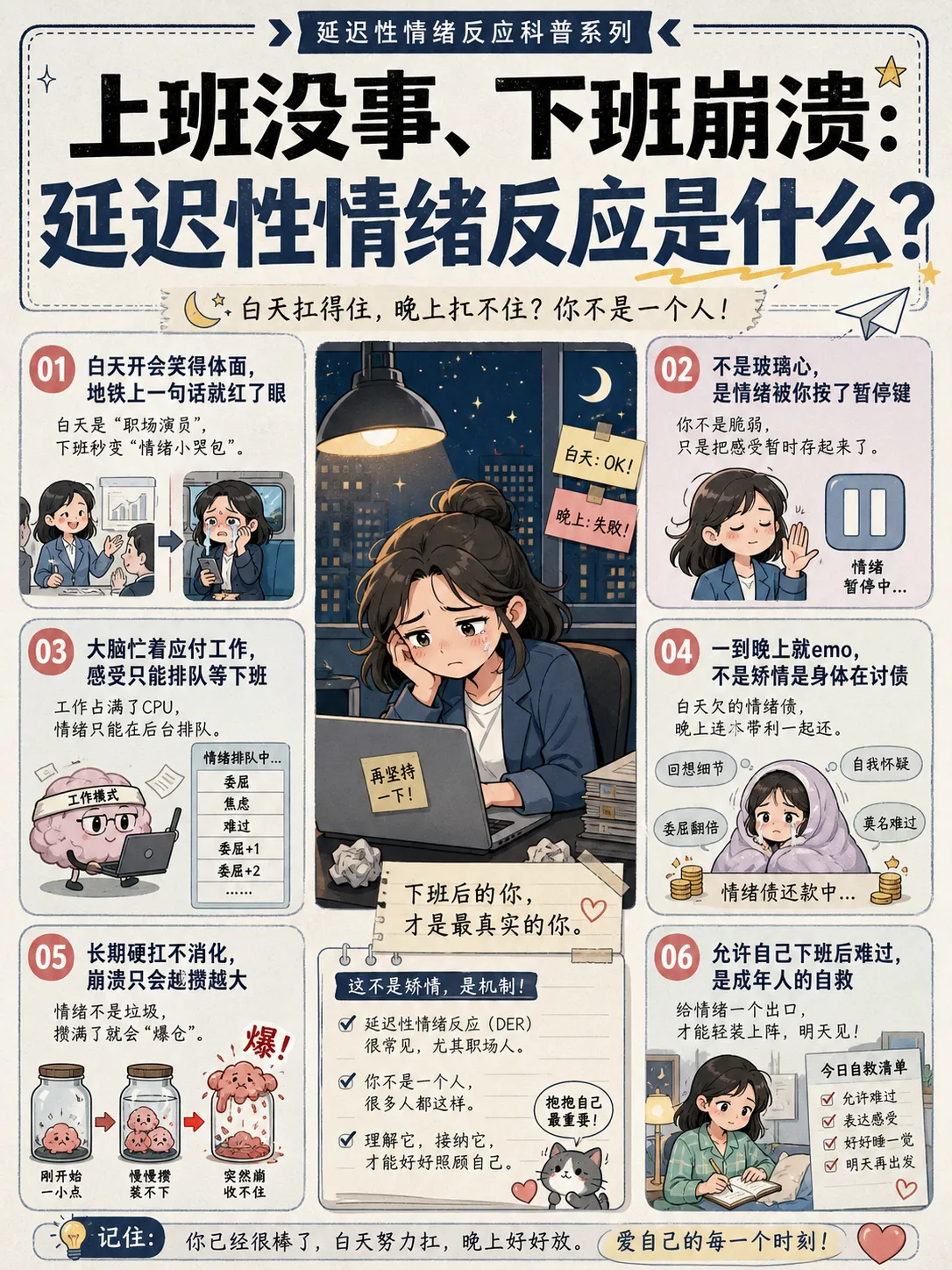 上班没事下班崩溃:什么是延迟性情绪反应?