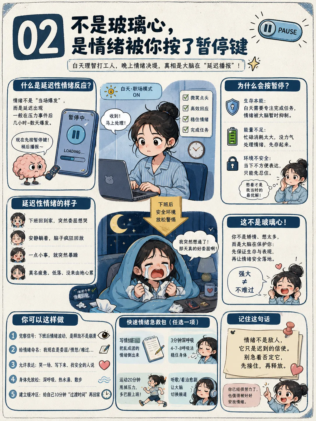 上班没事下班崩溃:什么是延迟性情绪反应?
