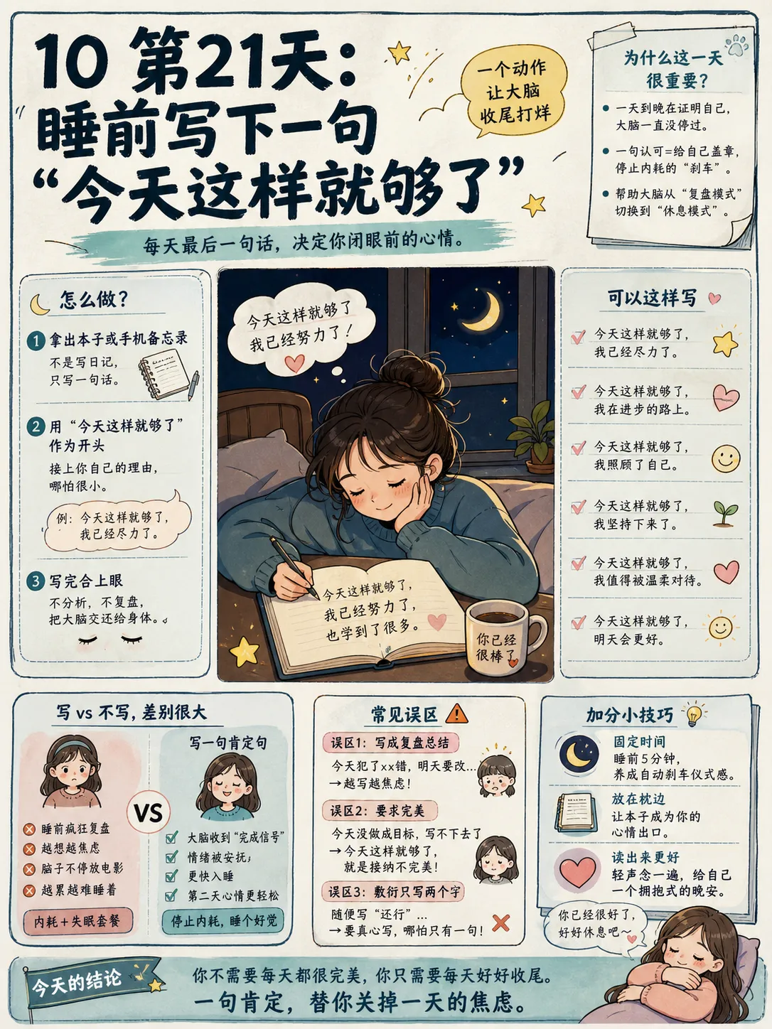 21天停止内耗打卡:每天只做一个动作🌿