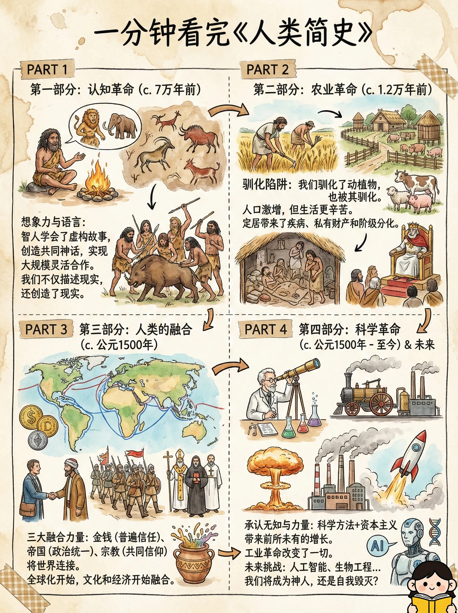 一分钟看完《人类简史》