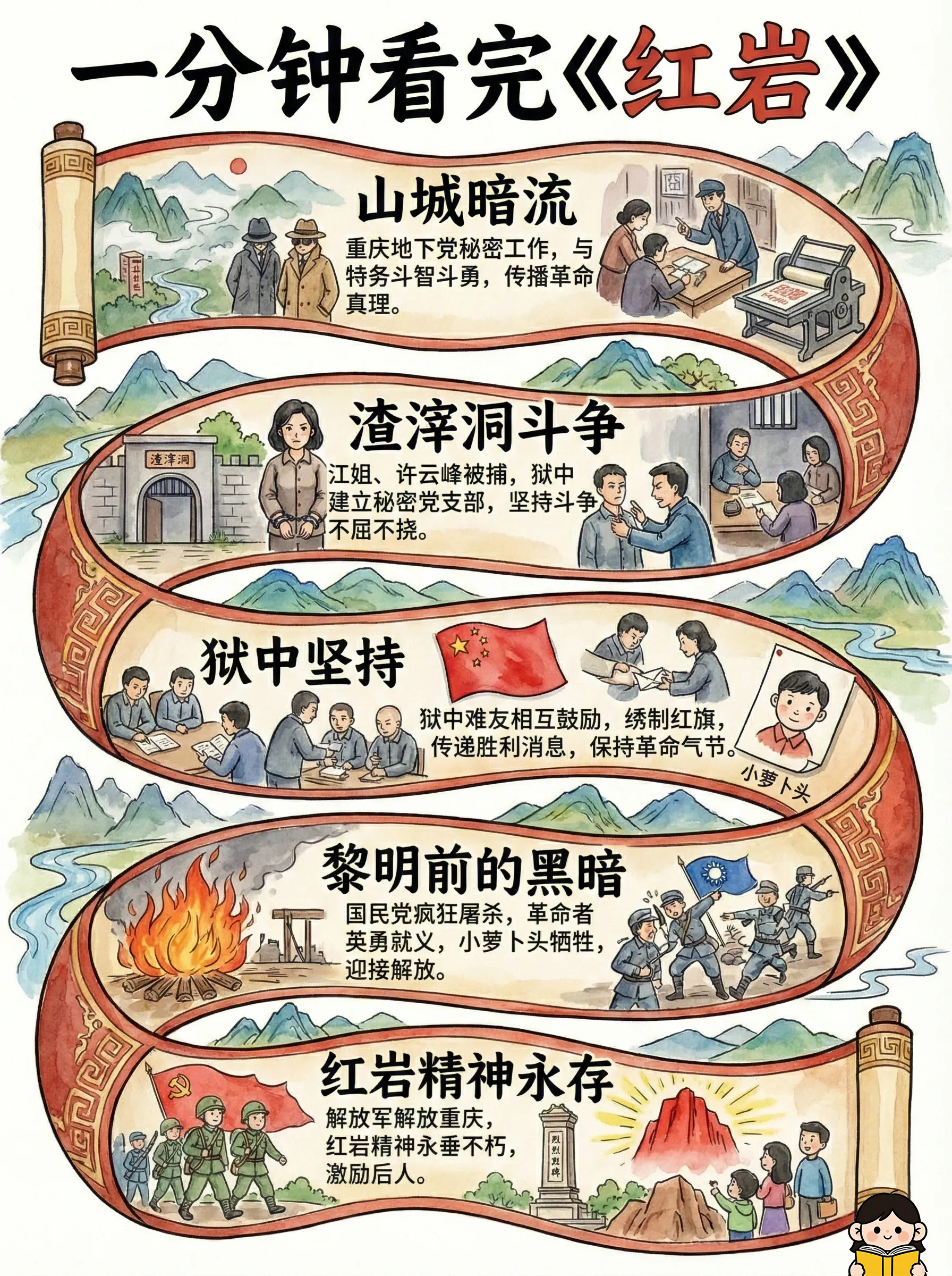带你一分钟看完《红岩》