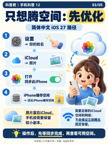 iPhone照片存云端，就能删？-沐光橙香