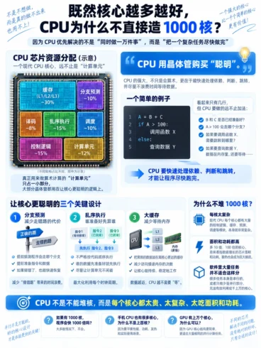 GPU有16384核，为什么CPU才24核？-沐光橙香