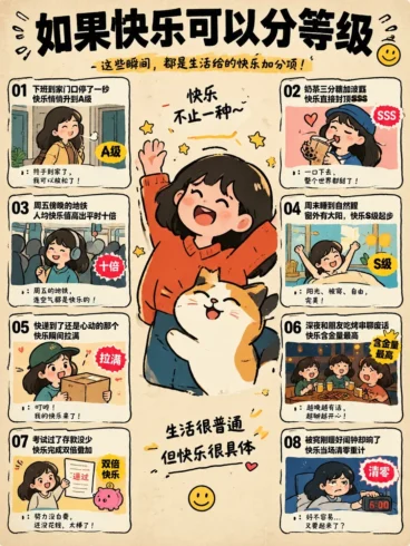 🎉如果快乐可以分等级，你的快乐在哪一级-沐光橙香
