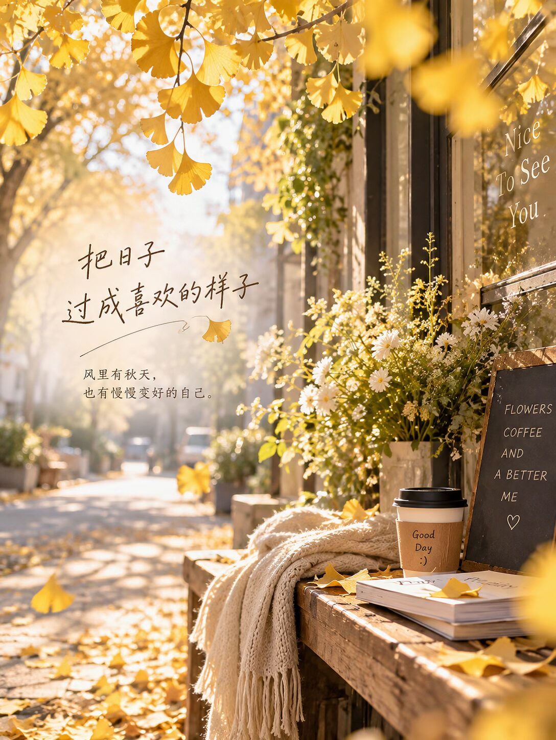 秋天把温柔，都藏进了银杏里 🍂-沐光橙香