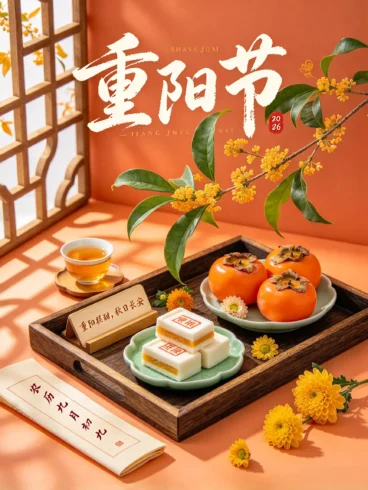 ²⁰²⁶/₁₀.₁₈ 重阳节朋友圈海报文案-沐光橙香