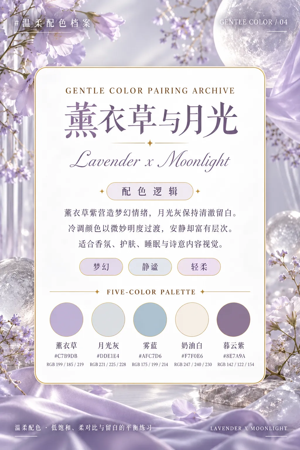 世界上最温柔的配色｜7组低饱和治愈色