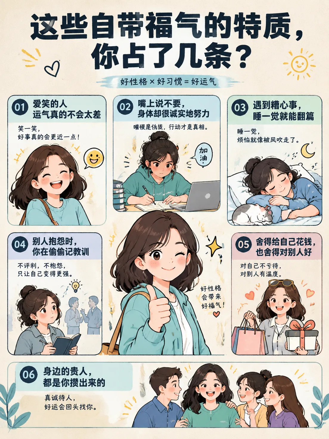 看看这些自带福气✨的特质，你占了几条？