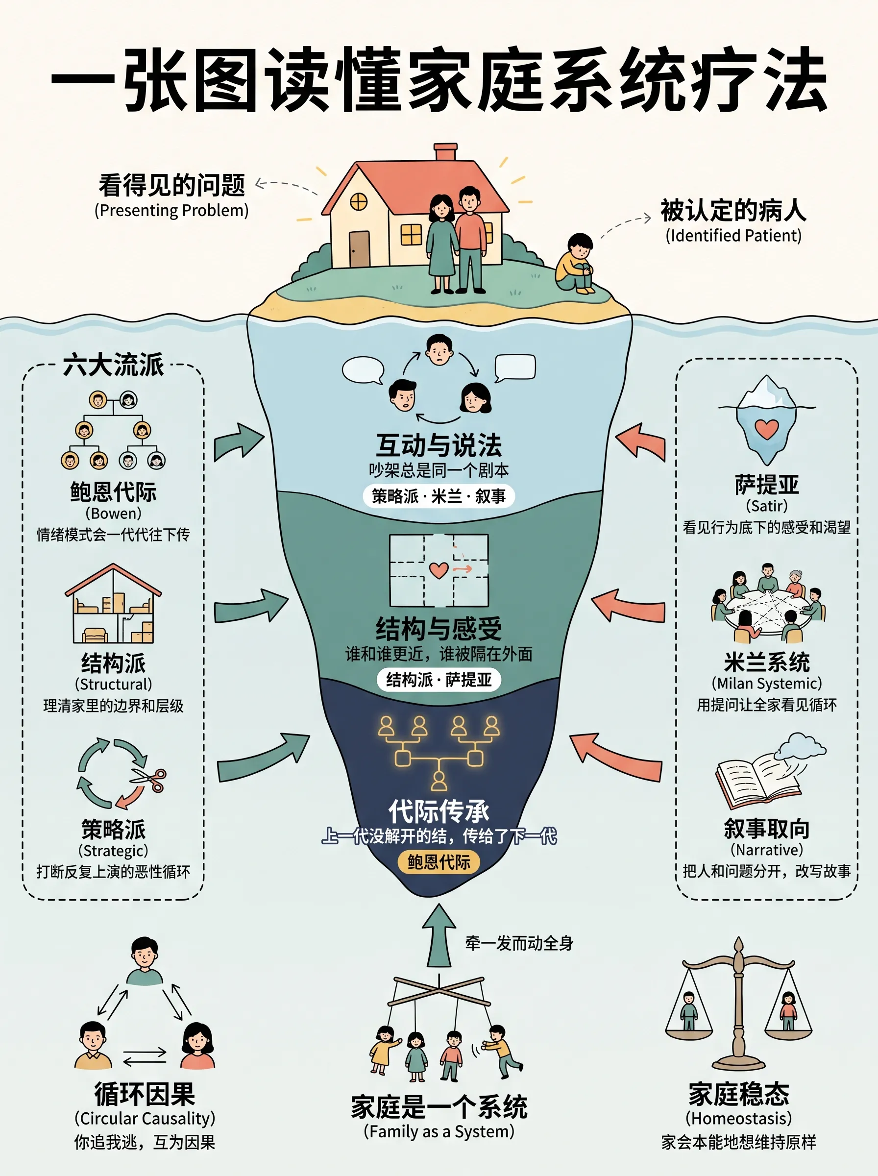 十张图读懂「家庭系统疗法」