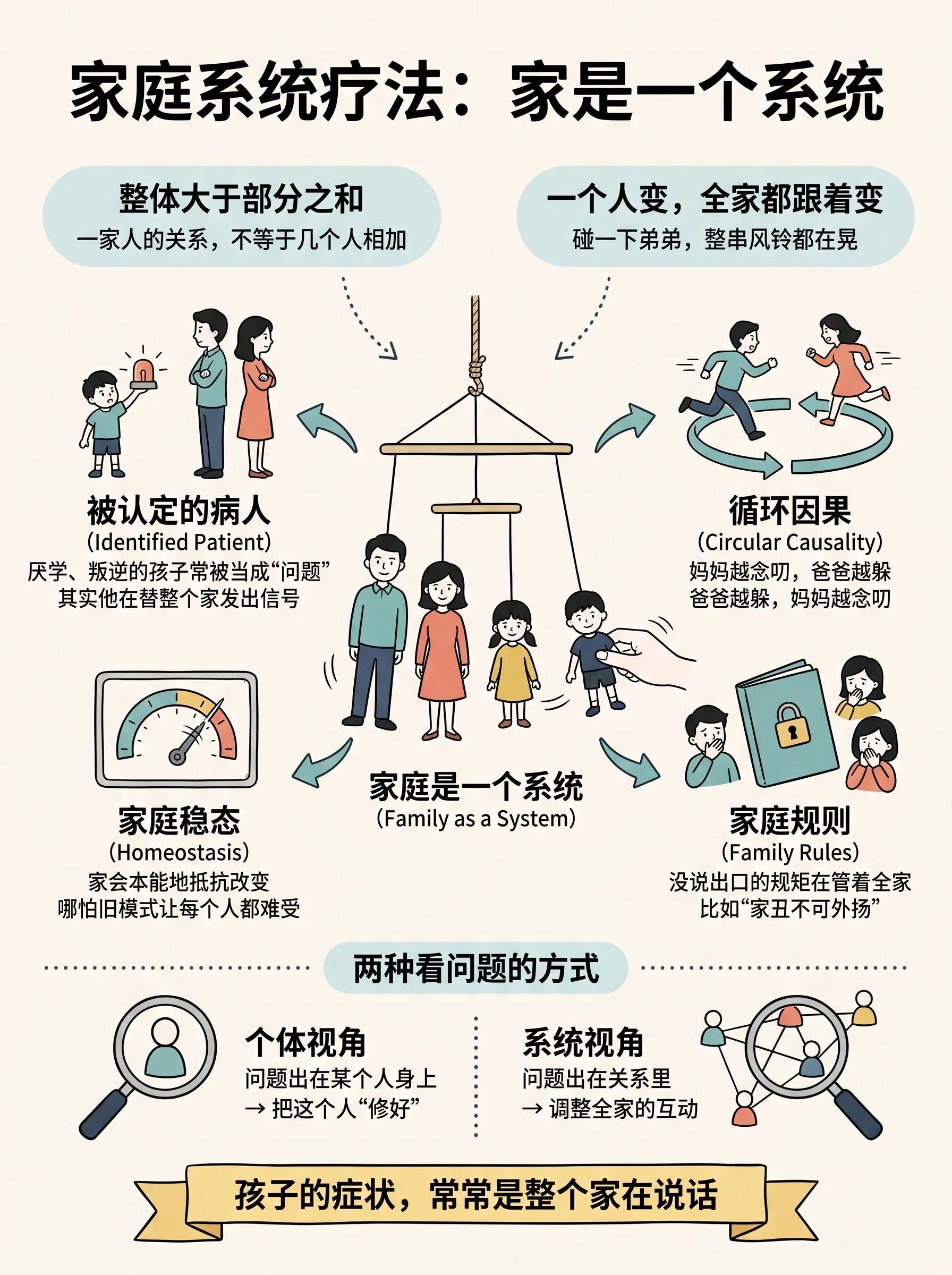 十张图读懂「家庭系统疗法」
