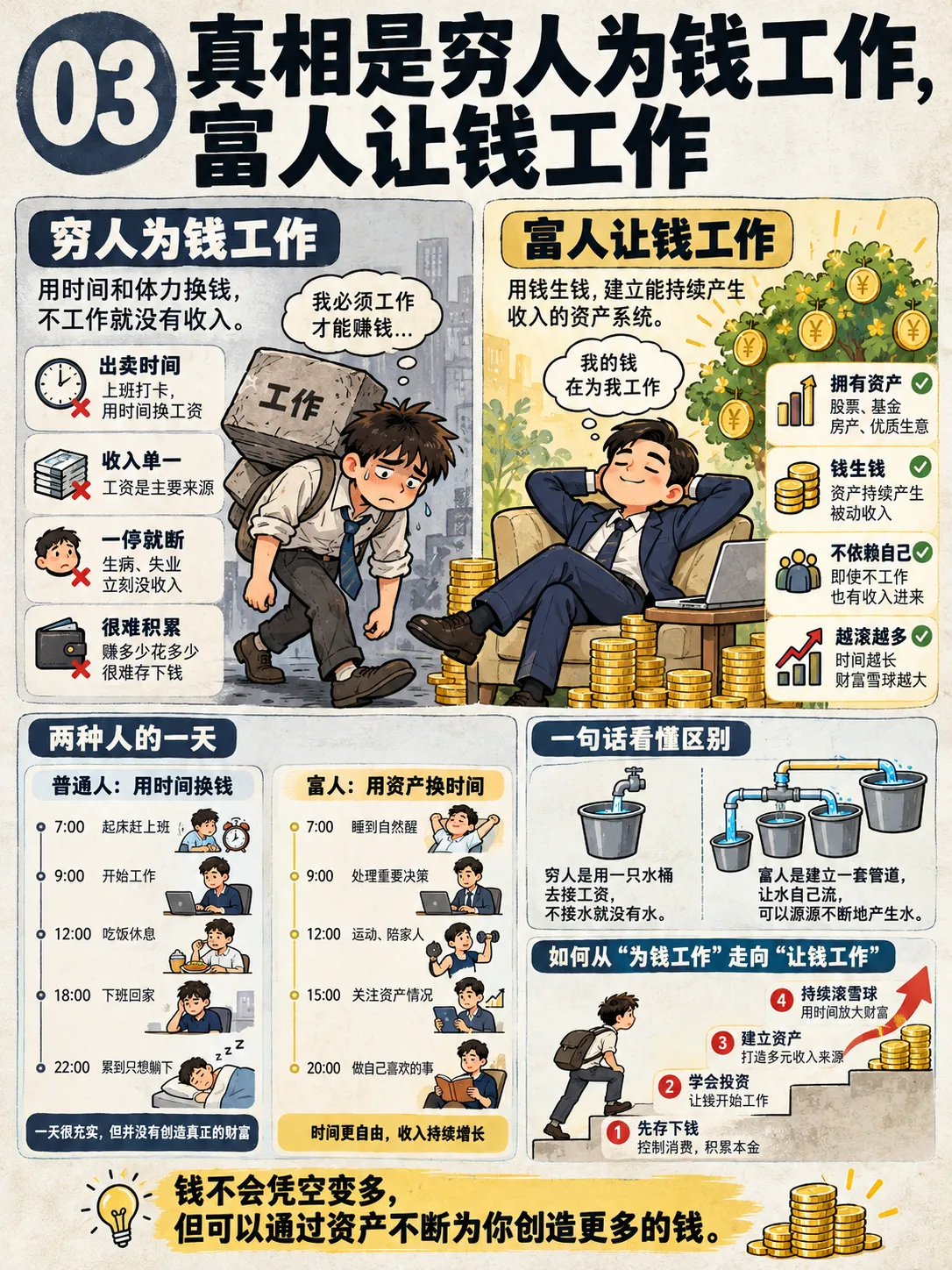 赚钱的本质不是拼命，是让💰替你”滚雪球”
