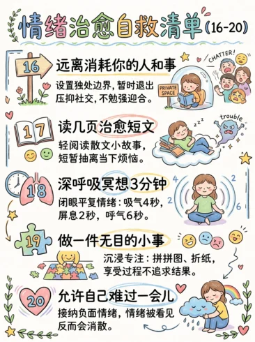 向内安顿☁️｜给自己的情绪治愈清单-沐光橙香