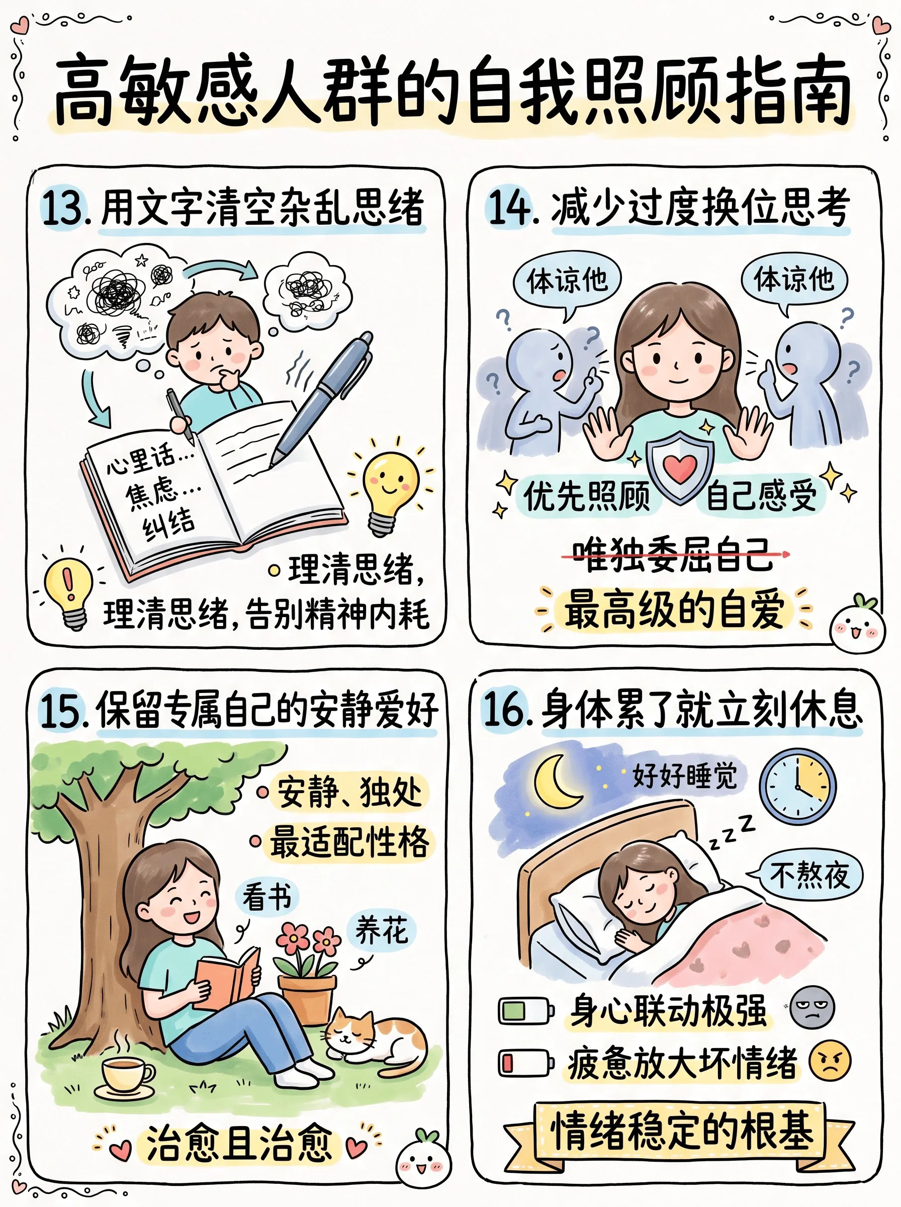 高敏感人群的自我照顾指南📝