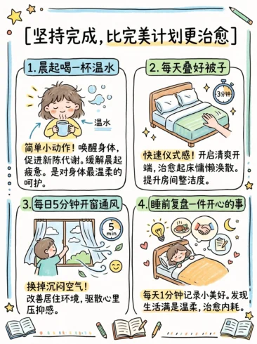 坚持去完成，比完美计划更治愈-沐光橙香