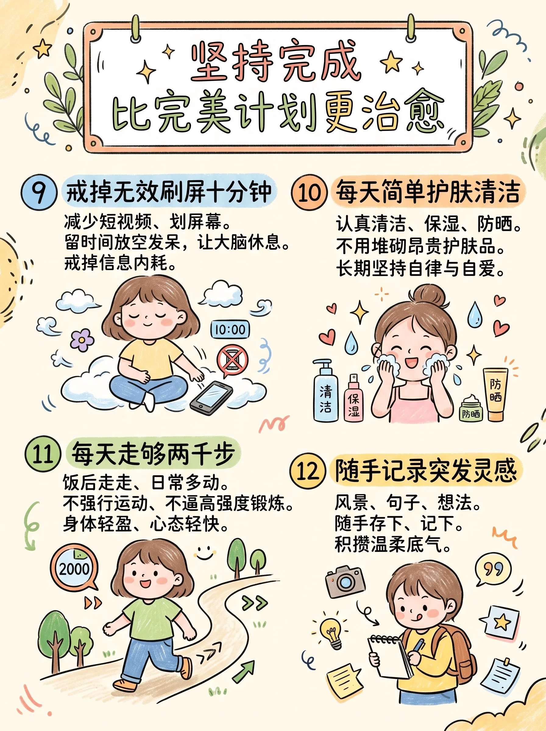 坚持去完成，比完美计划更治愈