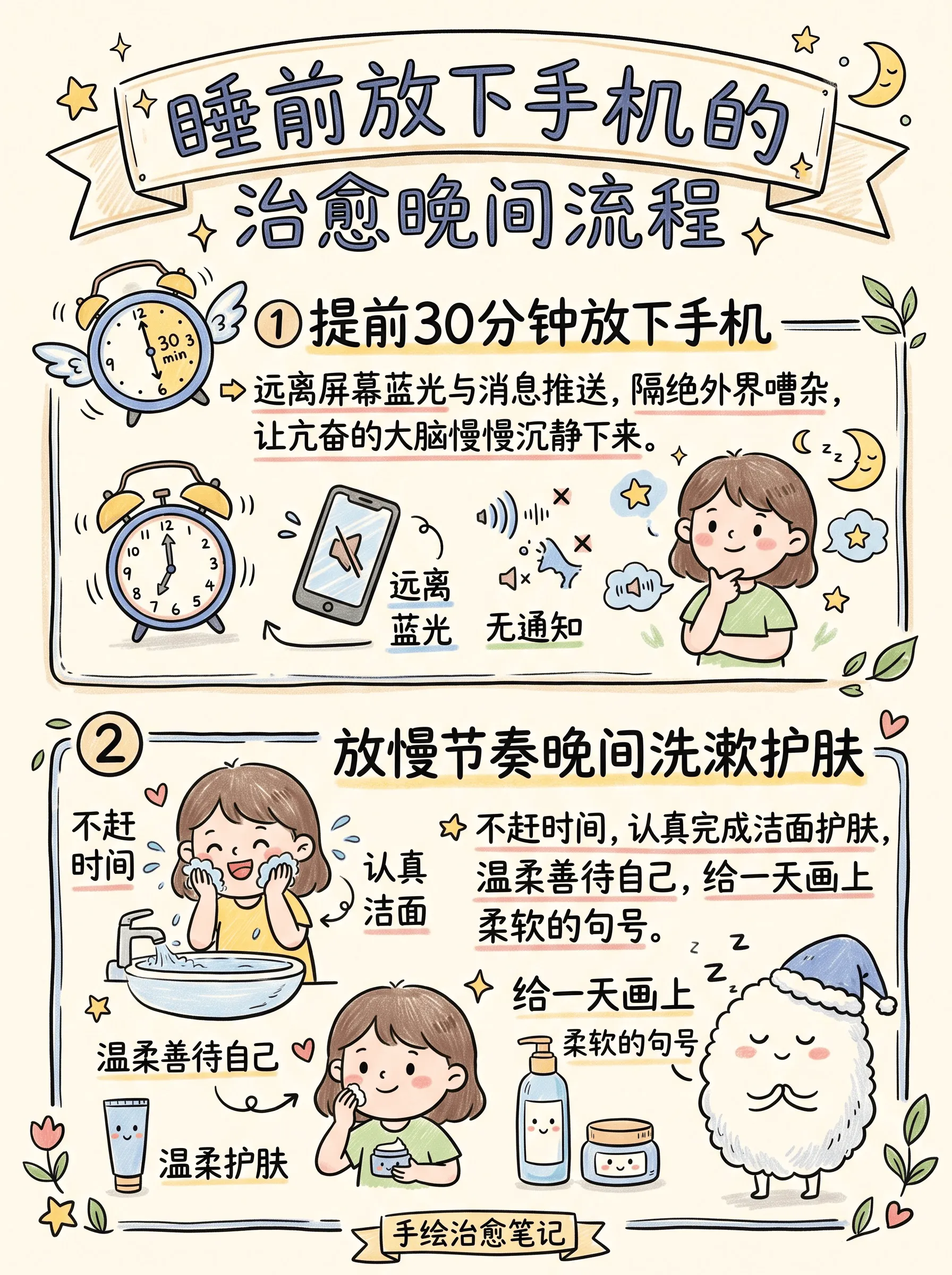 睡前放下手机的治愈晚间流程🕰