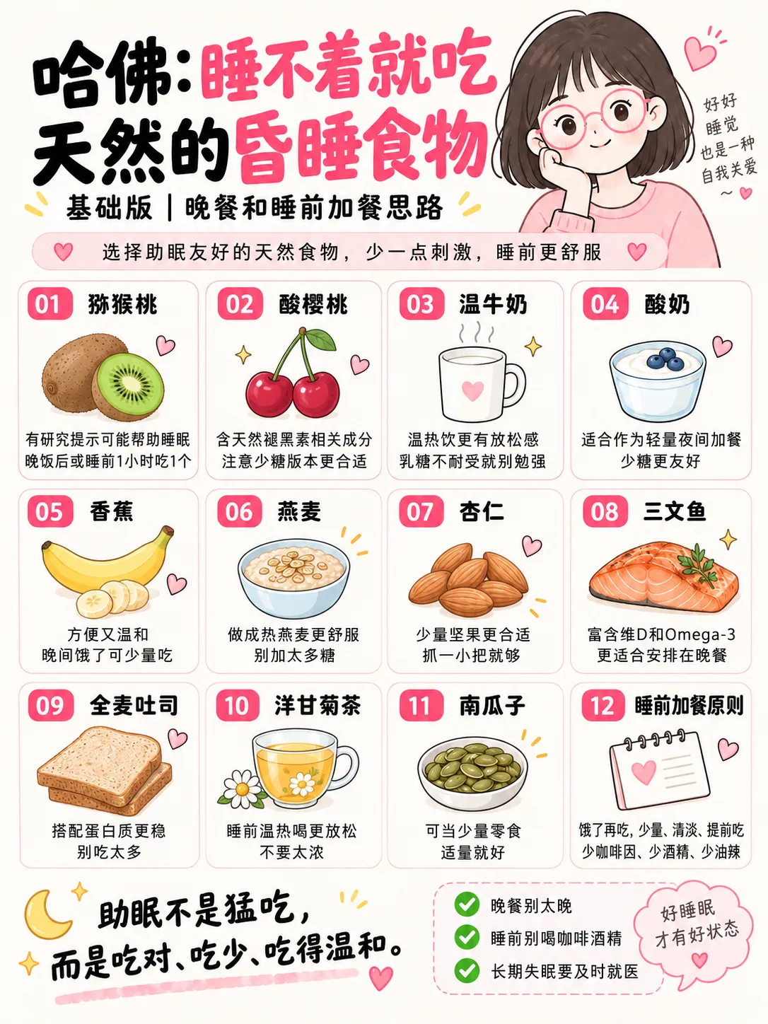 哈佛：睡不着就吃天然的昏睡食物（收藏版）