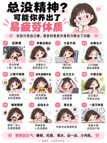 总没精神？小心易疲劳体质😭-沐光橙香