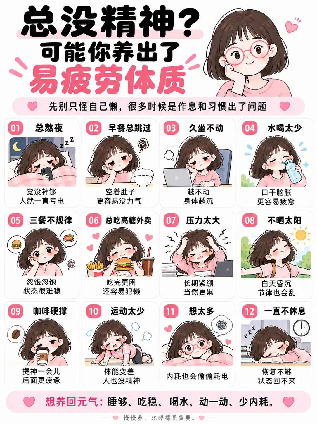 总没精神？小心易疲劳体质😭