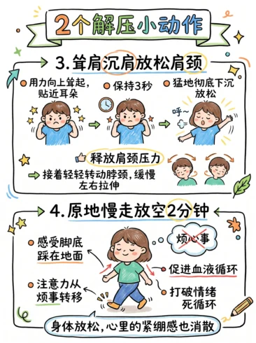 10个解压小动作带你走出情绪低落✨-沐光橙香