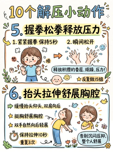 10个解压小动作带你走出情绪低落✨-沐光橙香
