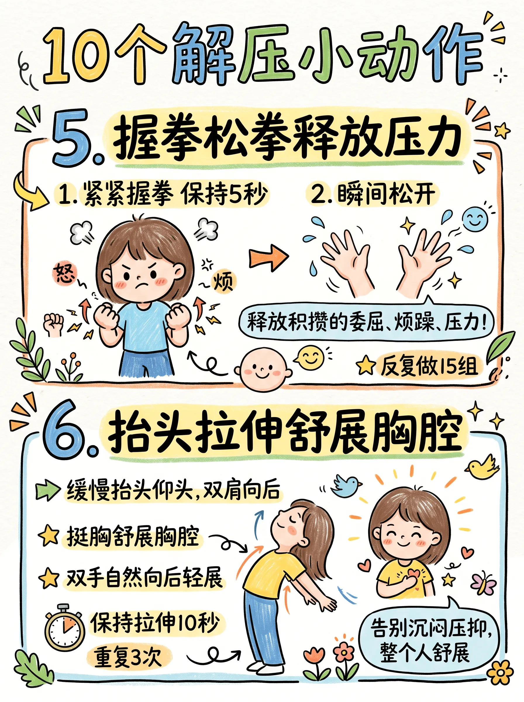 10个解压小动作带你走出情绪低落✨