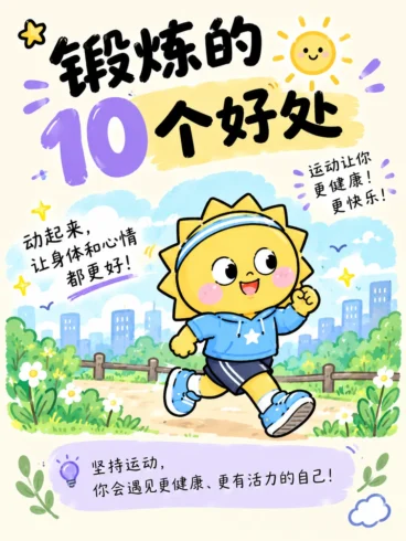 ☀️ 锻炼的10个好处｜让生活越来越有活力-沐光橙香