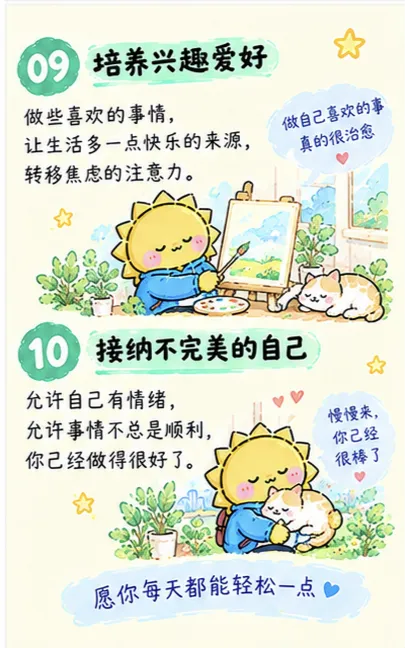总是焦虑内耗?试试这10个小方法☀️