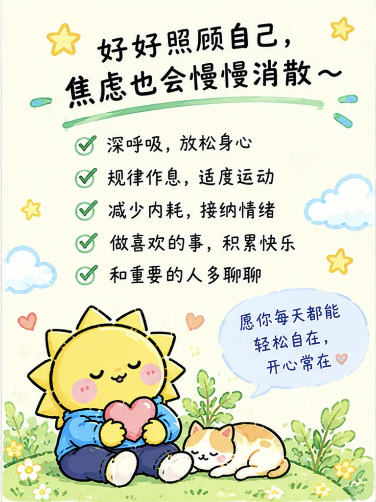 总是焦虑内耗?试试这10个小方法☀️