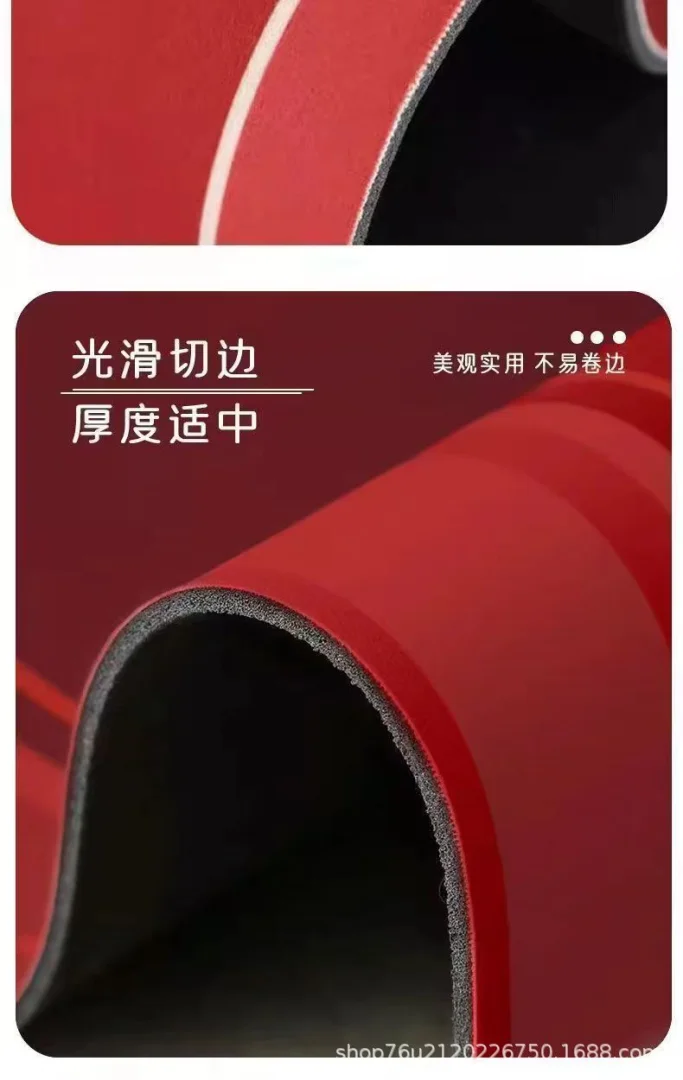 硅藻泥红色春节地垫马年2026入户门垫大门口脚垫吸水防滑硅胶地垫