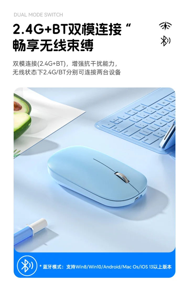 无线鼠标可充电静音无声笔记本台式电脑商务办公游戏男女生通用款